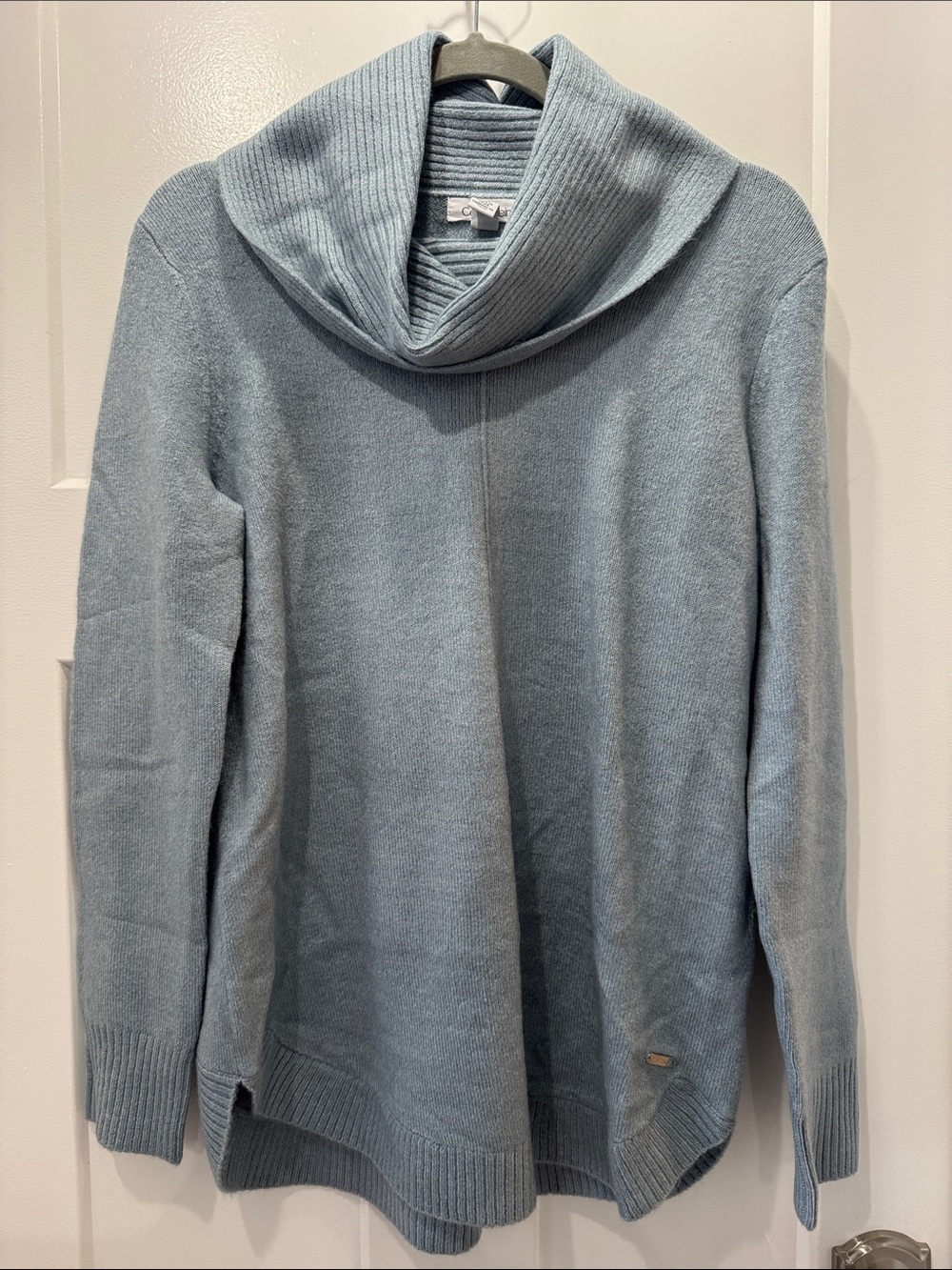 NWT Calvin Klein Women’s Soft Blue Cowl Neck Sweater Size Small